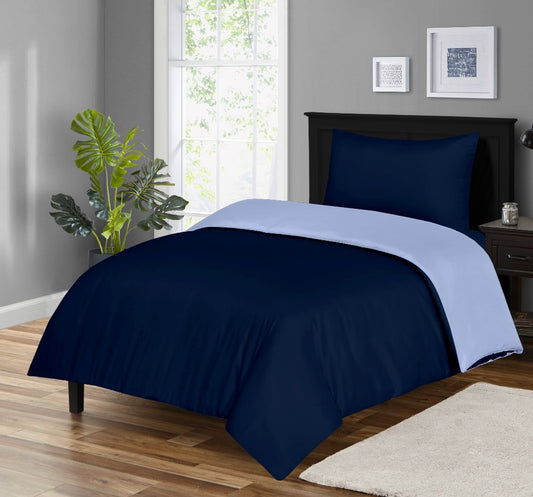 microfiber reversible duvet cover set
