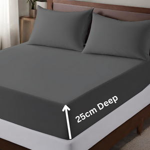 Microfiber fitted sheet  charcoal