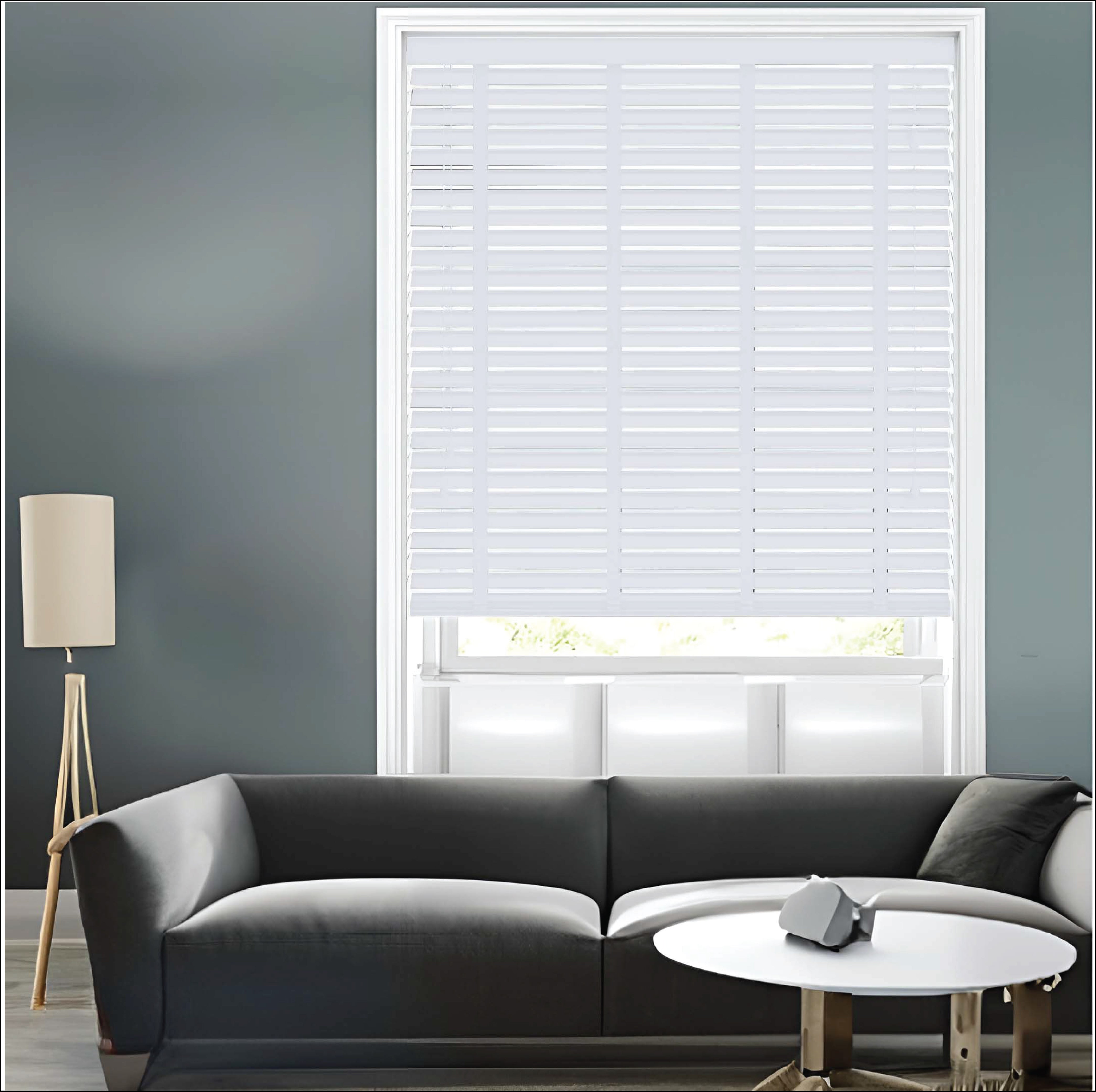 Faux wood Blind White in uk