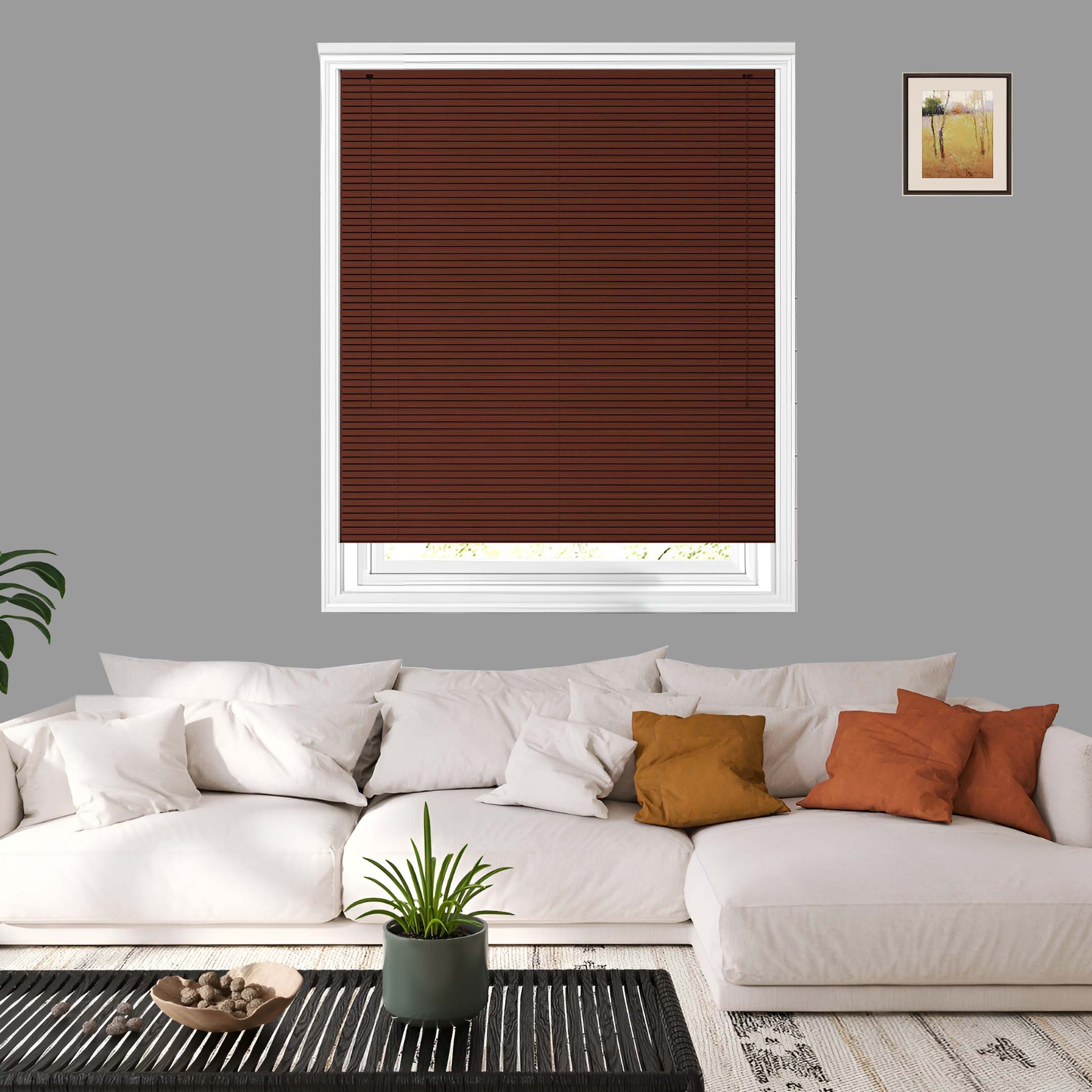 PVC Venetian blinds natural Walnut