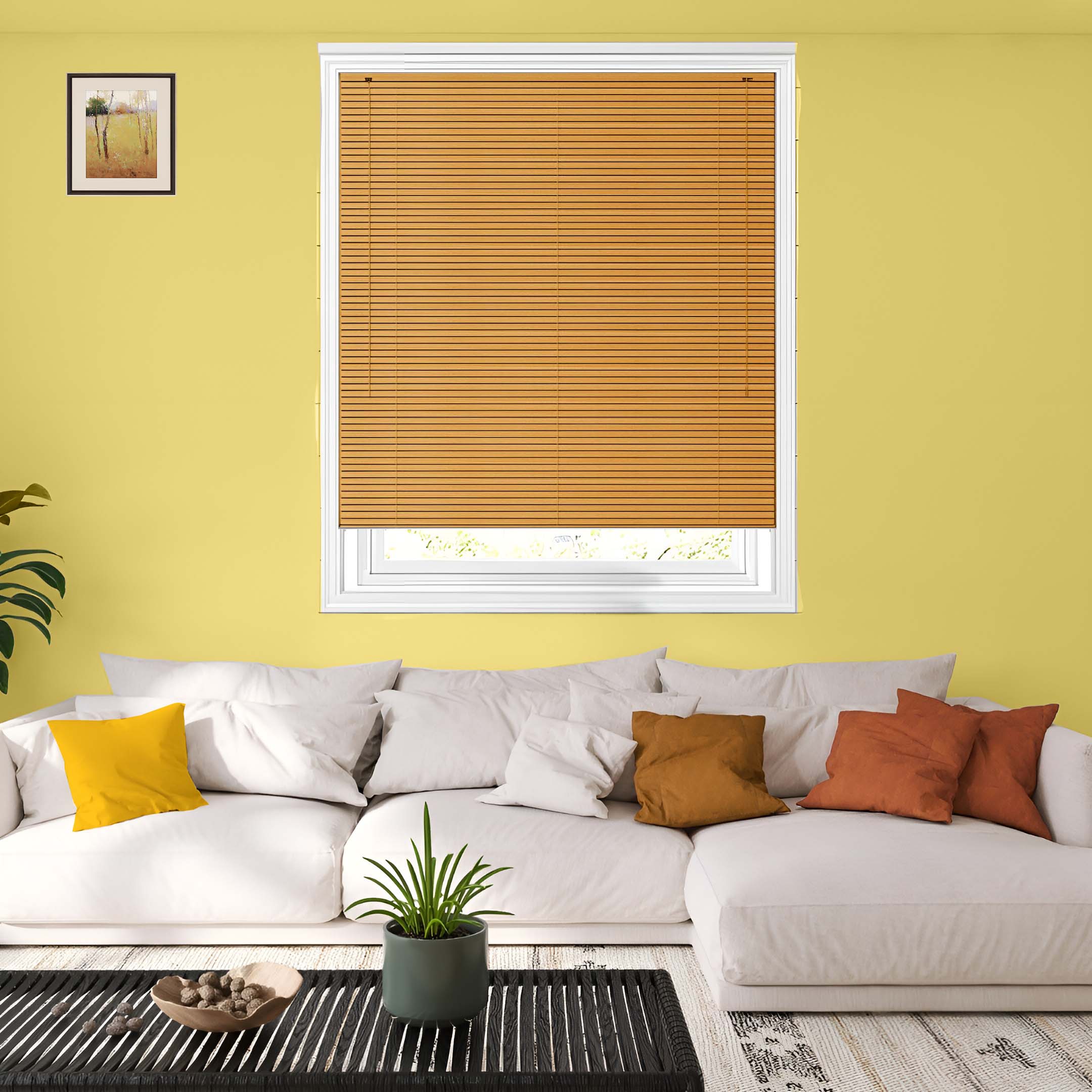PVC Venetian blinds Teak in UK