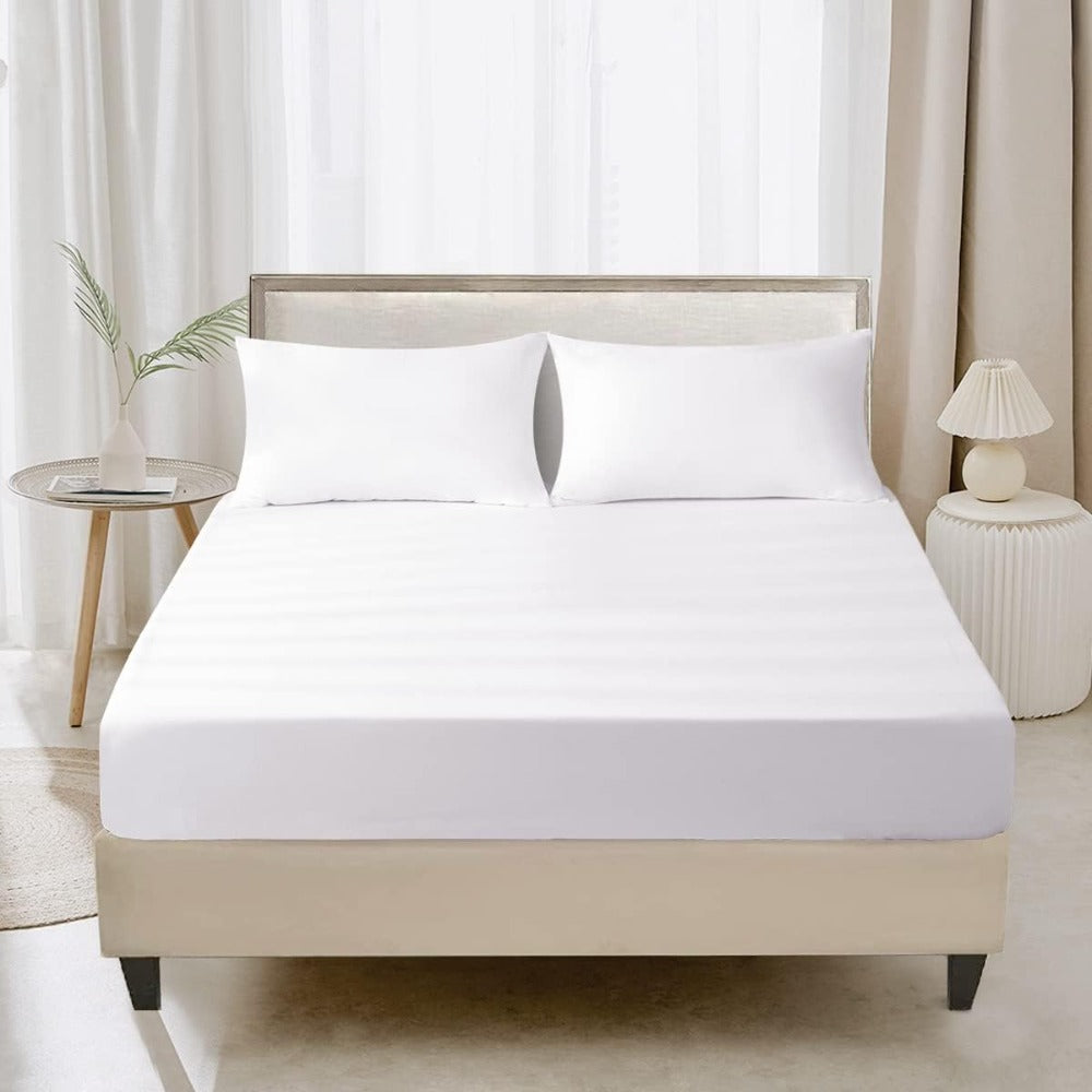 extra deep fitted sheet white