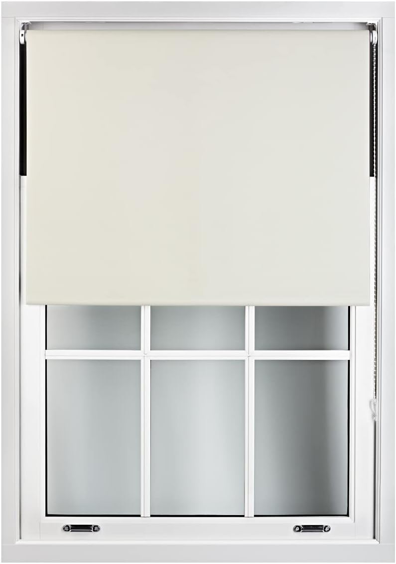 Blackout Roller Blind for Windows Outdoor Thermal Roll Up Blinds - Cream