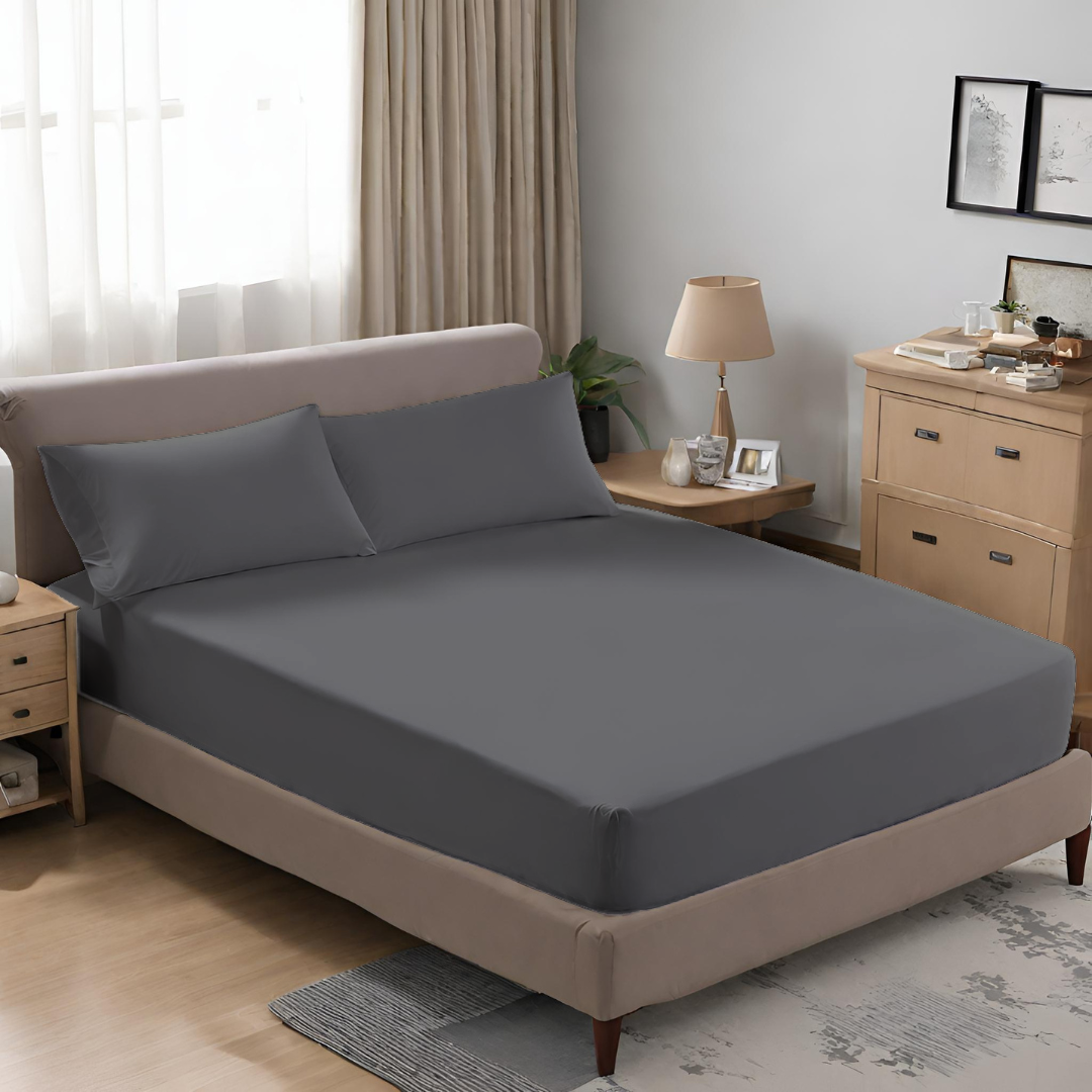 Smooth Finish Microfiber Super King Fitted Bed Sheets