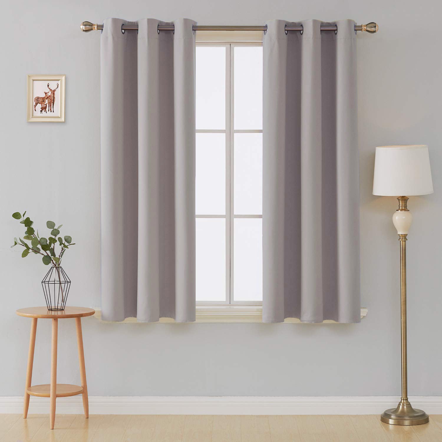 Silver grey thermal blackout curtains