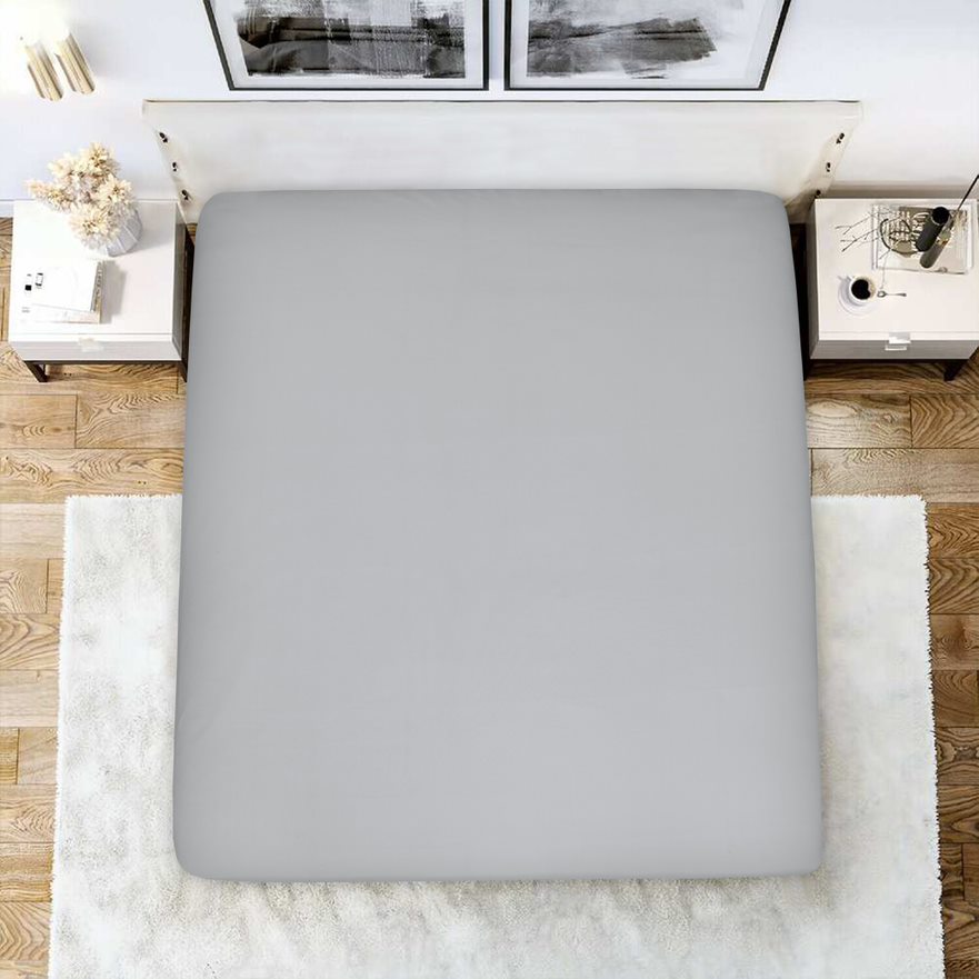 Extra Deep Fitted Sheet Silver Grey