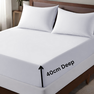 Microfiber fitted Sheet White