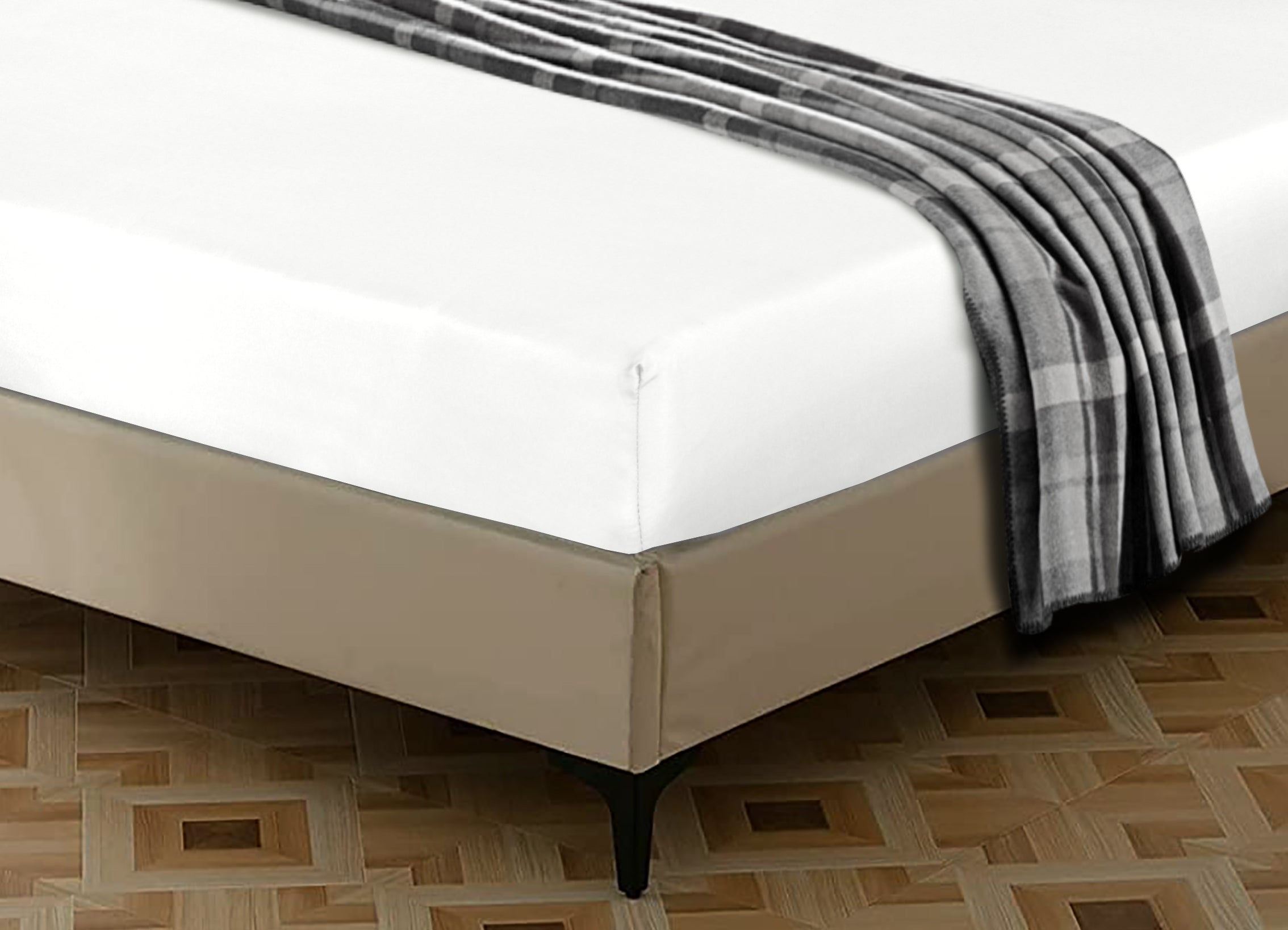 Microfiber 25 cm Deep Fitted Sheets- White