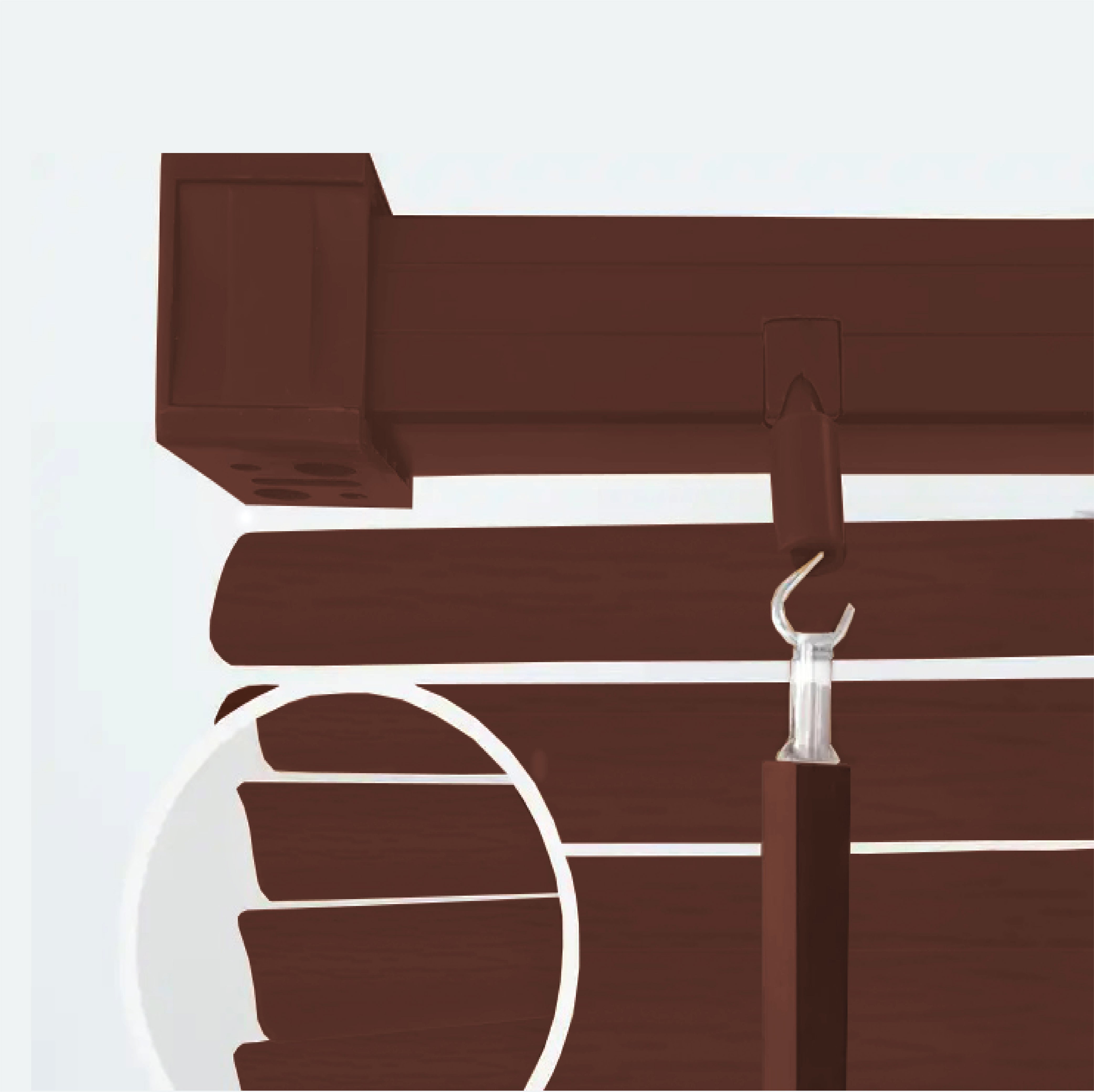 PVC Venetian blinds natural Walnut