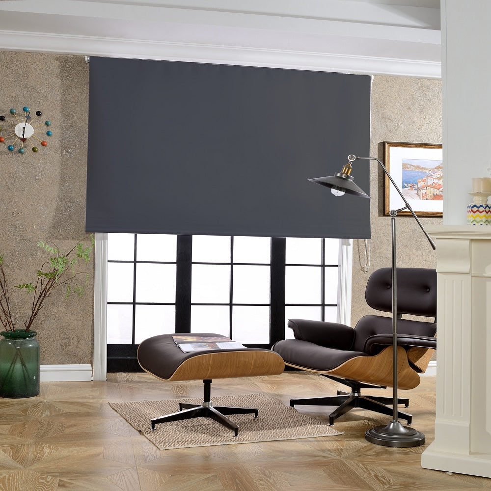 Wholesale Blackout Roller Blind for Windows Outdoor Thermal Roll Up Blinds - Dark Grey