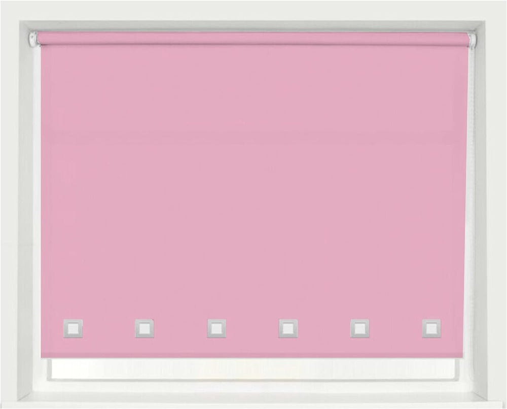 square eyelet blind pink