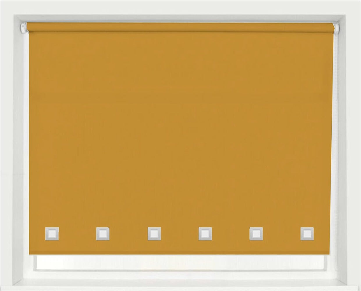 eyelet roller blinds ochre