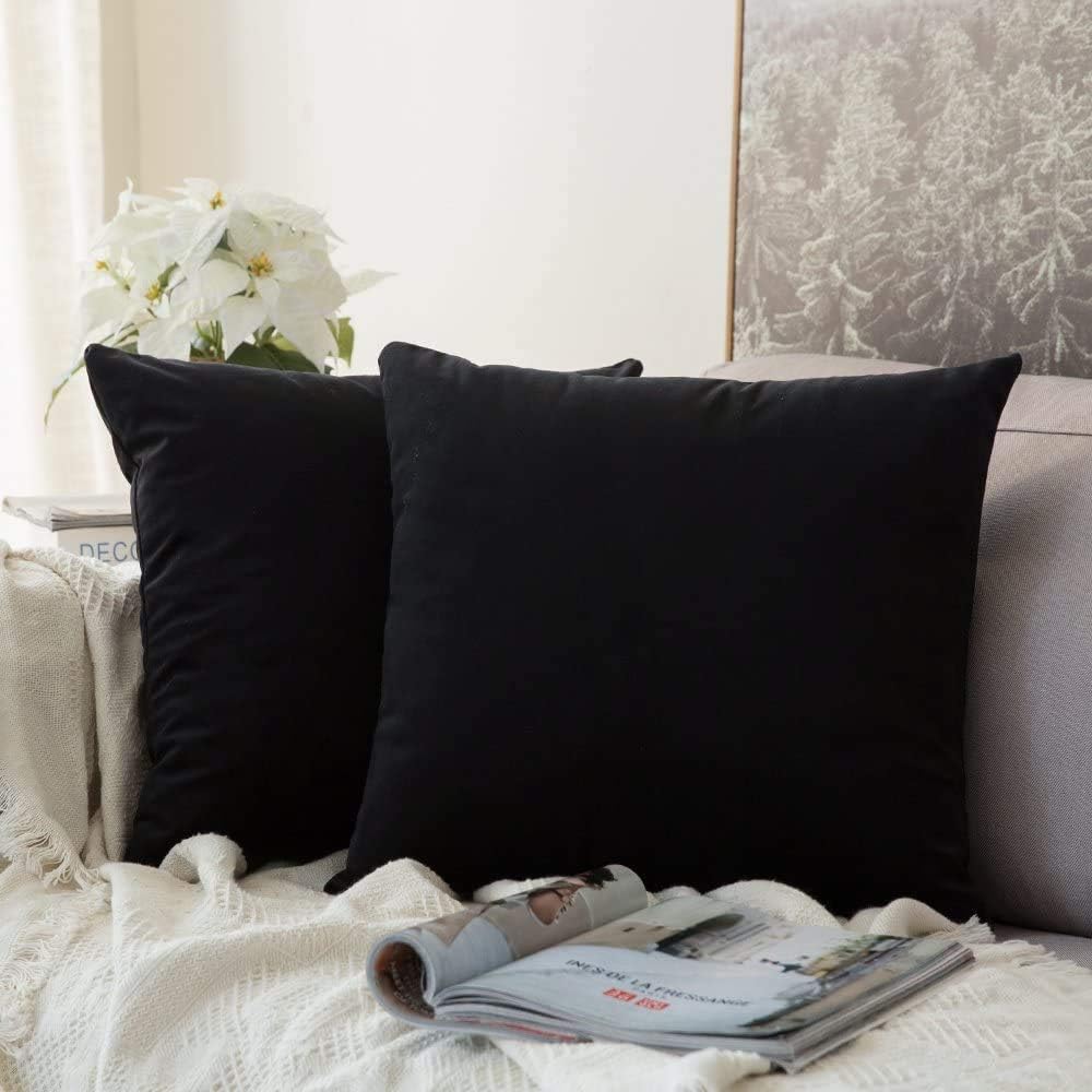 Black couch cushion covers best sale