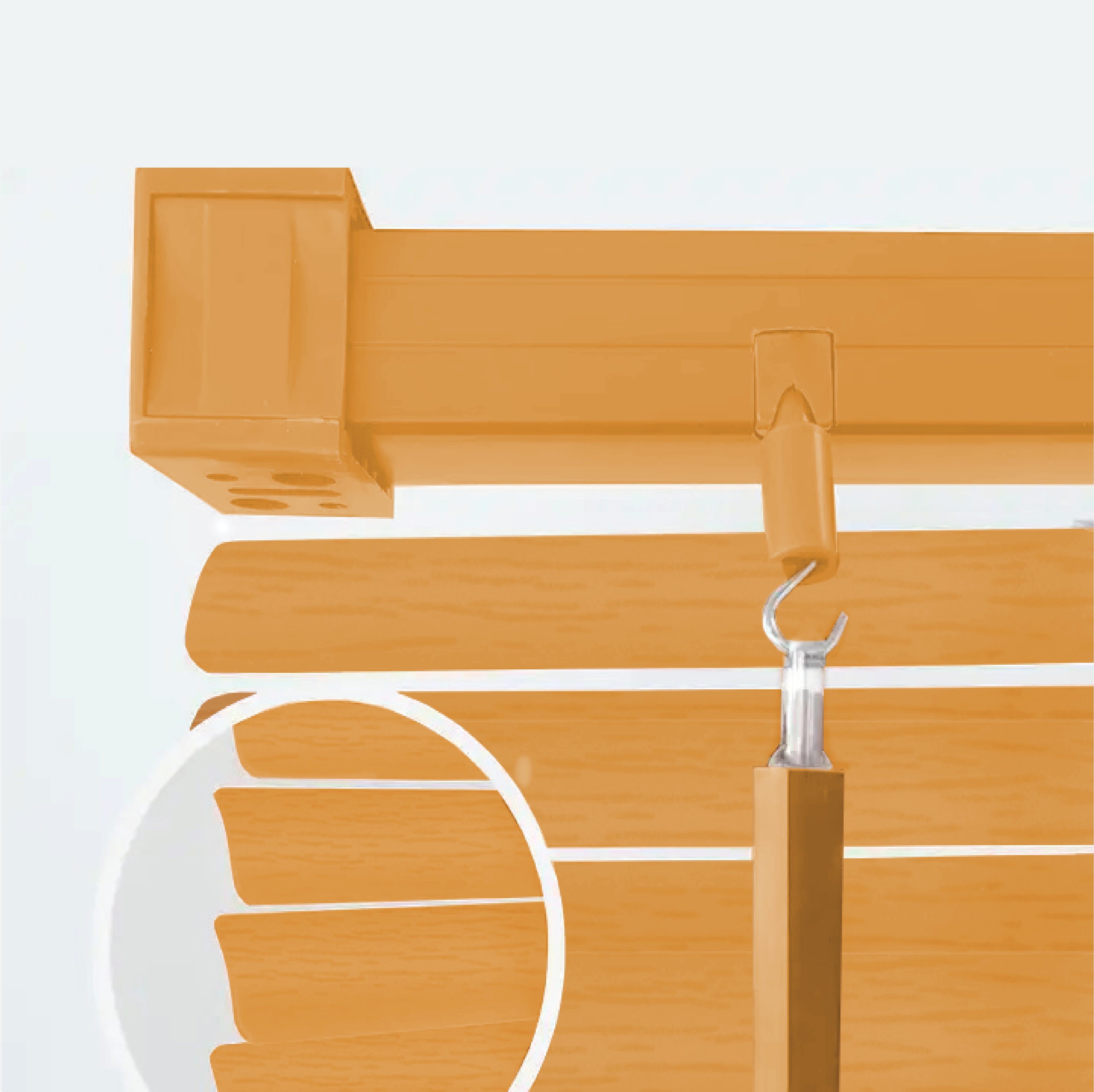 PVC Venetian blinds Teak