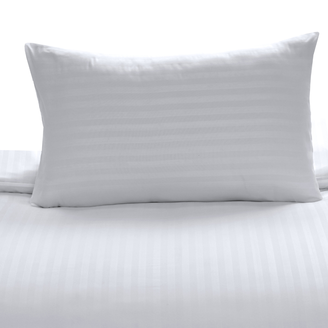 100% Polyester microfiber satin stripe duvet cover set