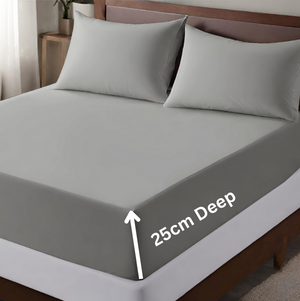 Breathable Extra Deep Microfiber Fitted Sheets Super King