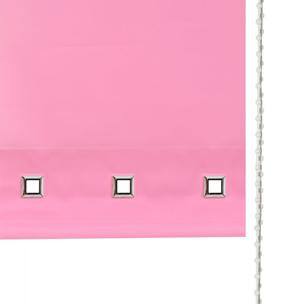 square eyelet blind pink