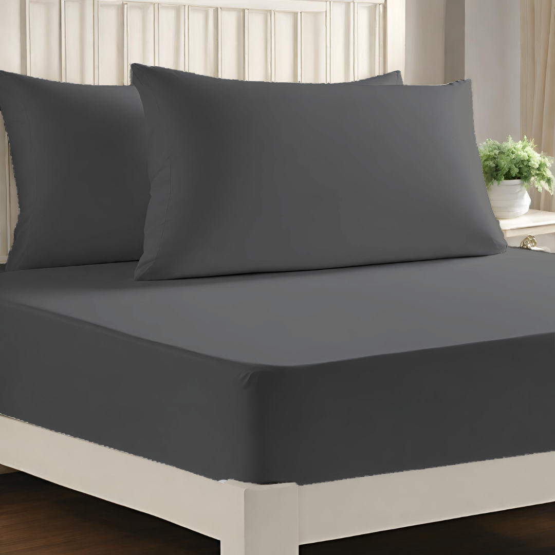 Extra Deep Fitted Sheets Charcoal