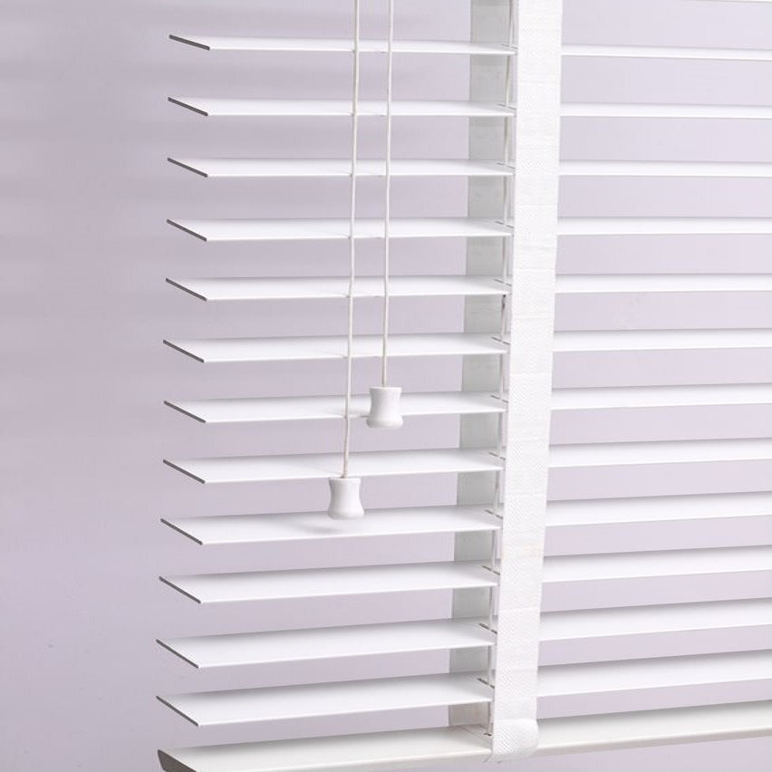 white faux wood venetian blinds	