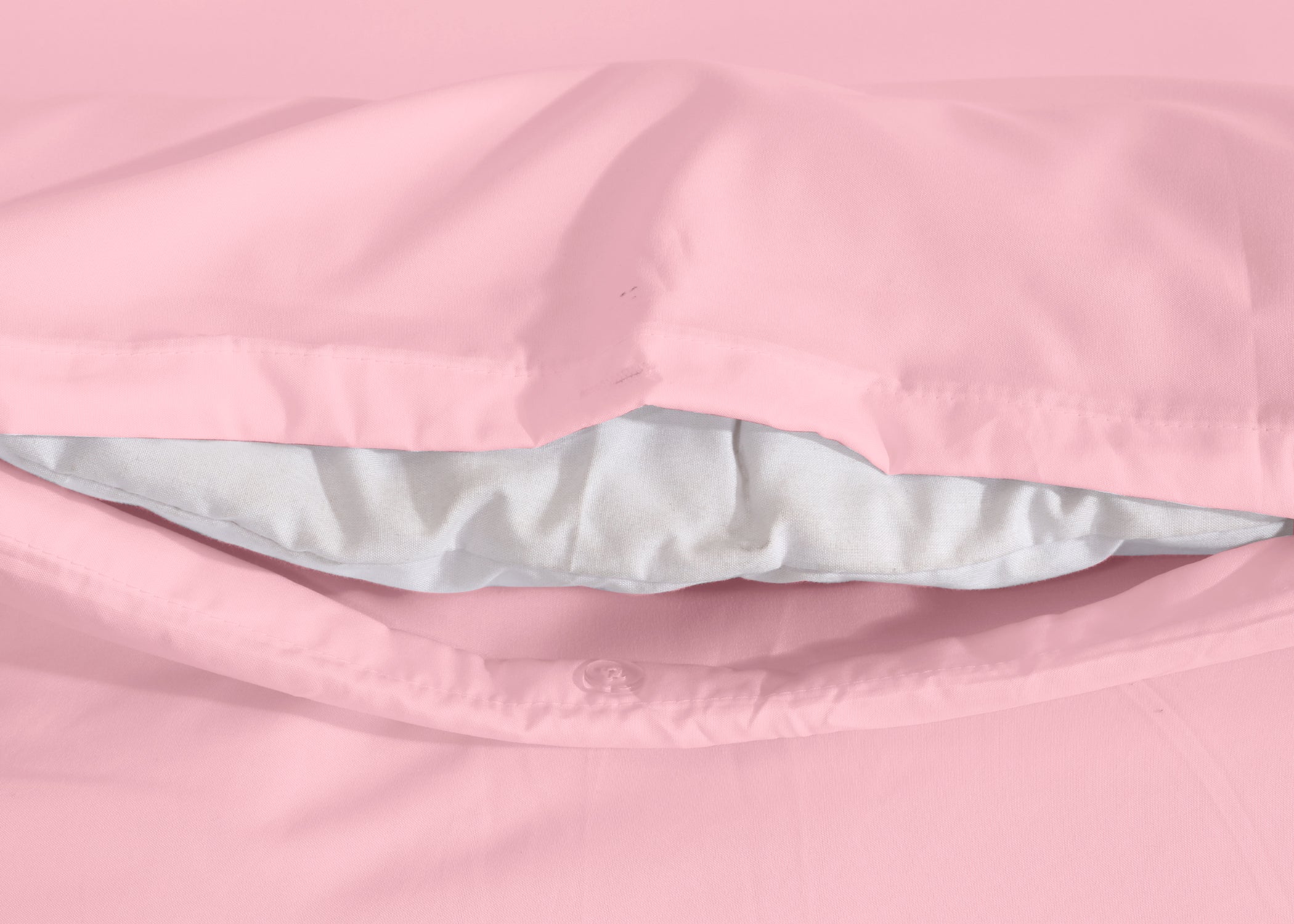 microfiber plain duvet cover button closure pink