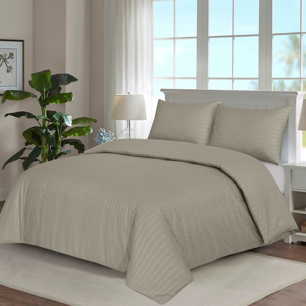beige bed sheets