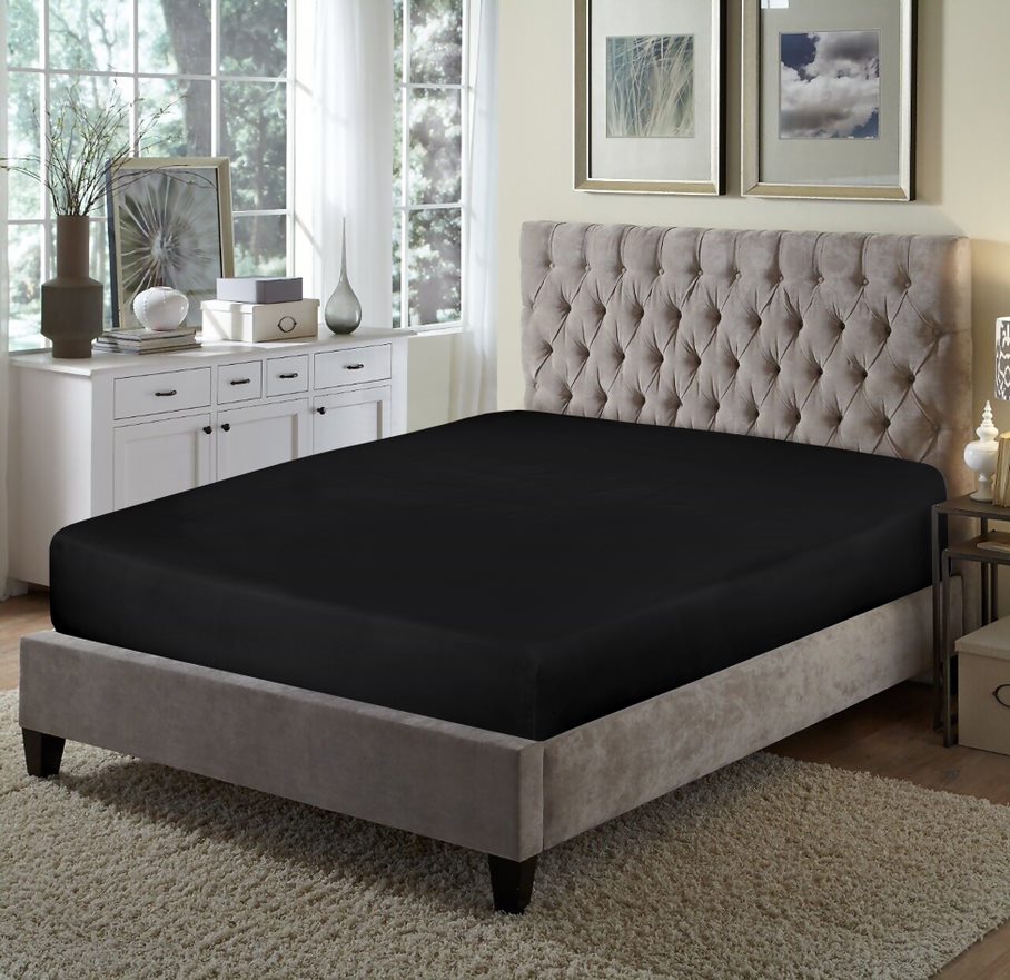 Crease Resistant Bed Fitted Sheets Super King