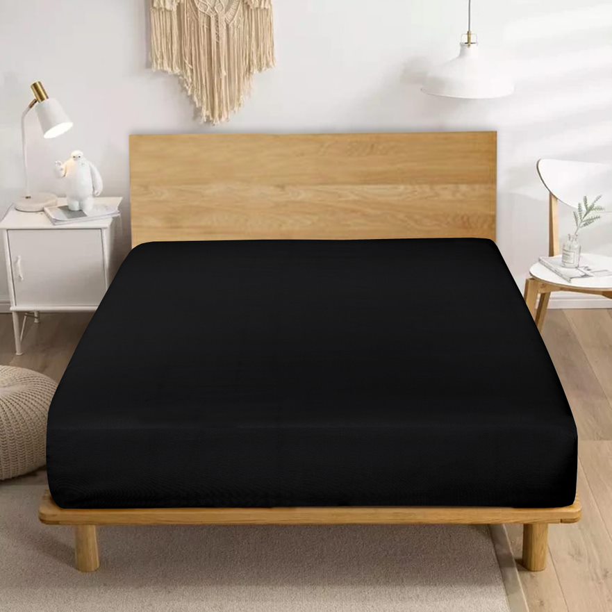 Easy to Fit Deep Sheets Black