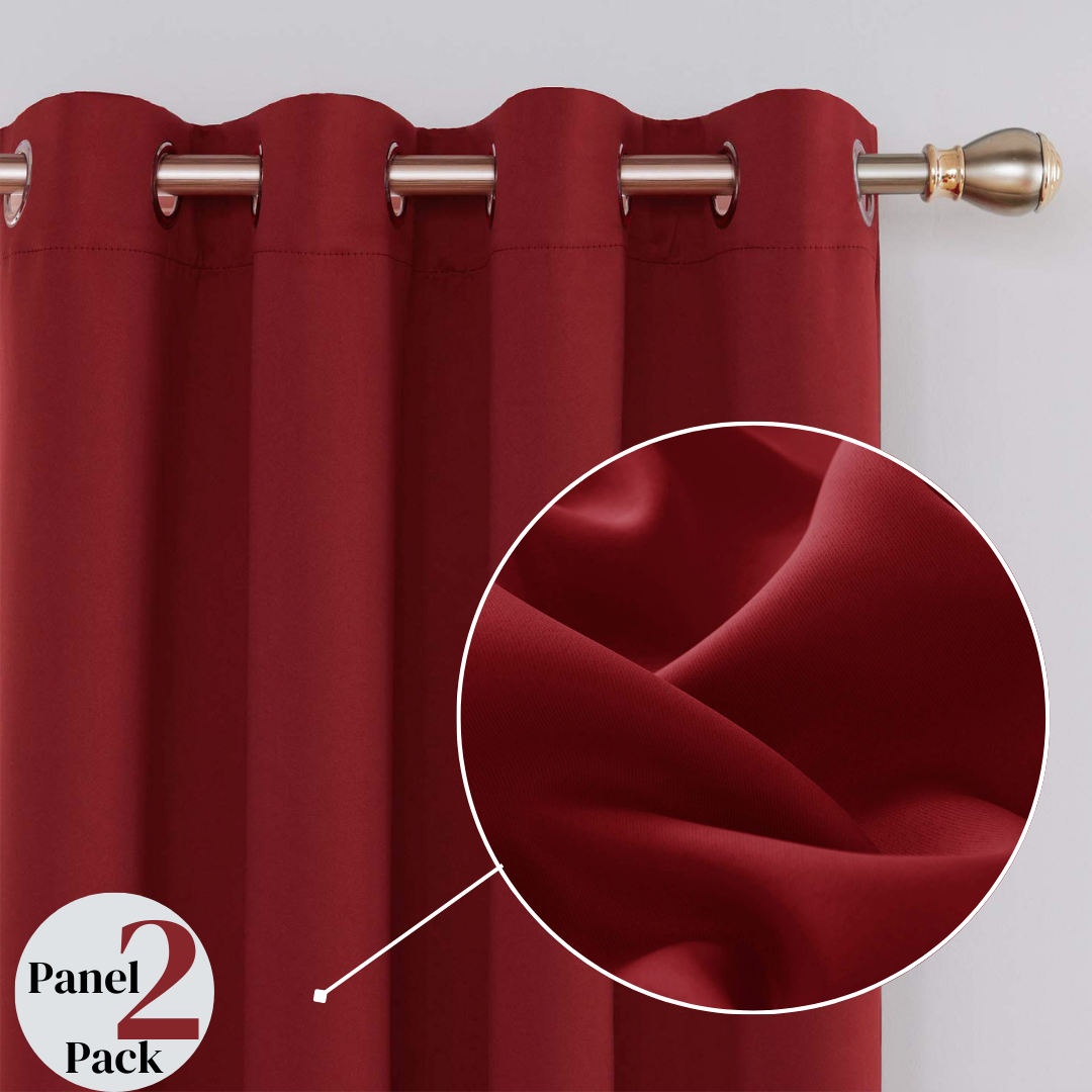 Thick Thermal Blackout Curtains with Top Eyelet