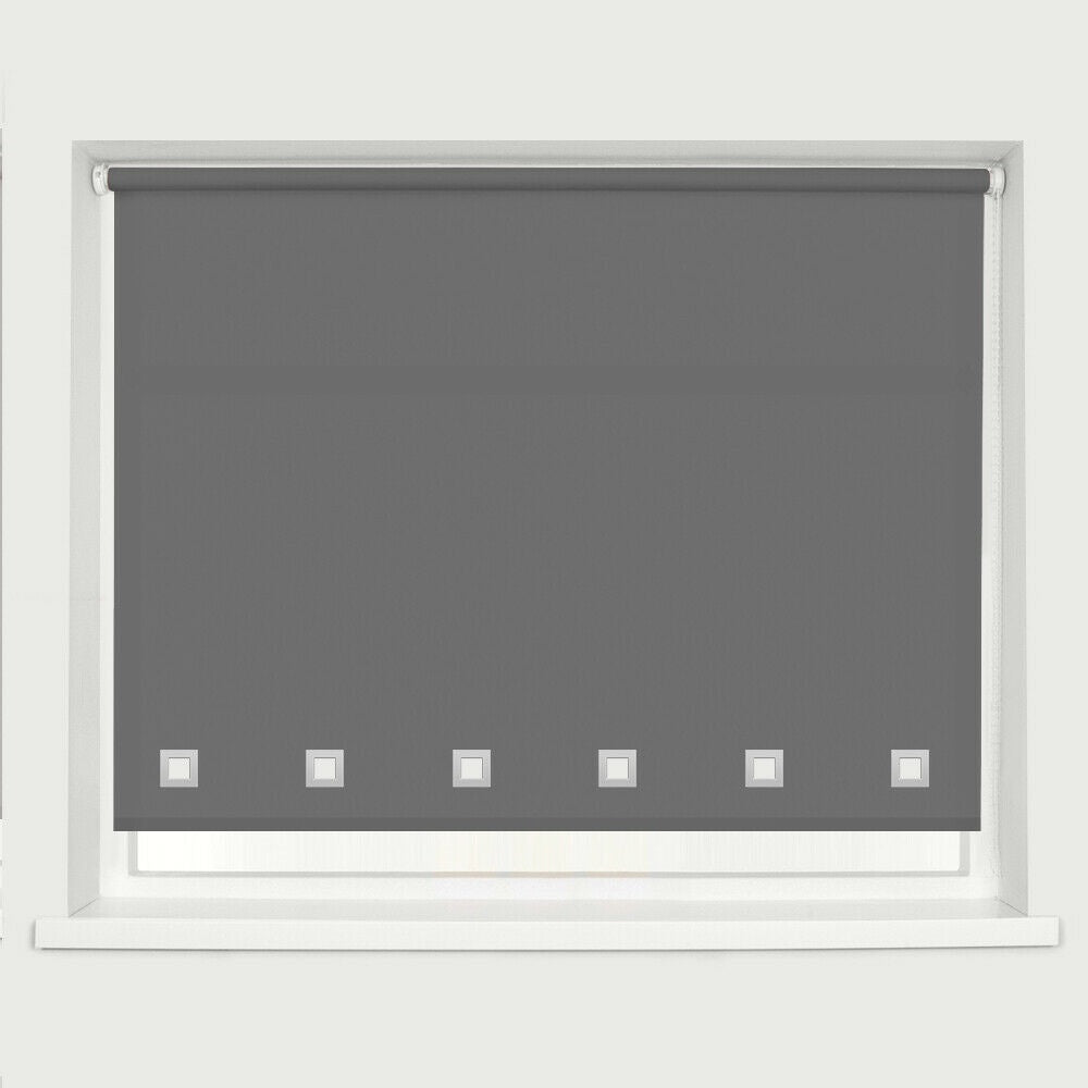 Wholesale Daylight Blinds Square Eyelet Roller Blind - Charcoal
