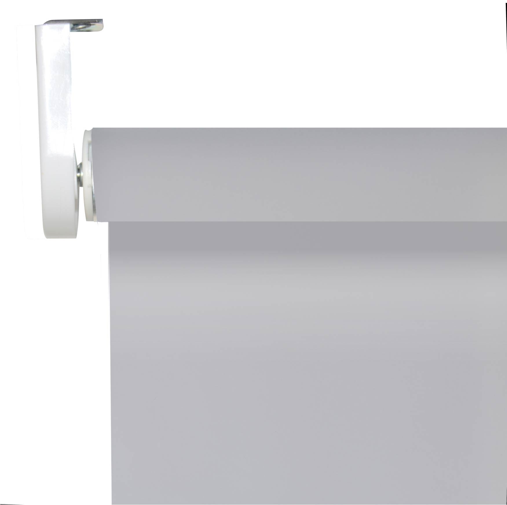 square eyelet roller blind light grey